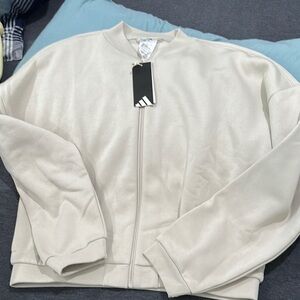 Adidas Off-White Zip-Up Jacket